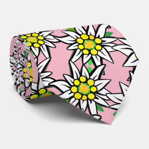 Edelweiß auf Grau, für Bayerische Fans Krawatte