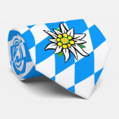 Edelweiss auf Rauten Krawatte (Gerollt)