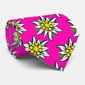 Edelweiß auf Rosa, für Bayerische Fans Krawatte (Gerollt)