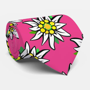 Edelweiß auf rosa krawatte