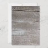 Edelweiss auf rustikalen Holz monogramm Land Weddi Einladung (Rückseite)