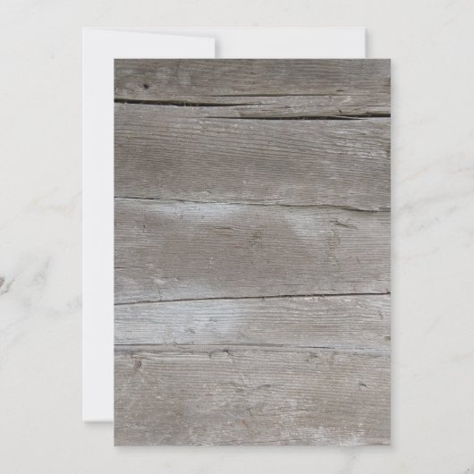 Edelweiss auf rustikalen Holz monogramm Land Weddi Einladung (Rückseite)