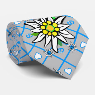 Edelweiss auf schwarzer Schleife Krawatte