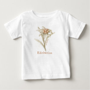 Edelweiss Baby Vintag Floral Watercolor Baby T-shirt