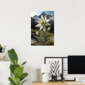 Edelweiss Blume Art Print Poster (Heimbüro)