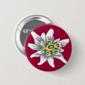Edelweiss Blume Button (Vorne & Hinten)
