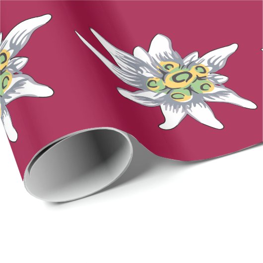 Edelweiss Blume Geschenkpapier (Rolleneckpunkt)