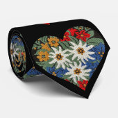 Edelweiss-Blume in Herzform Krawatte (Gerollt)