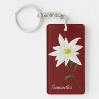 Edelweiss-Blume - kundenspezifische Schlüsselkette