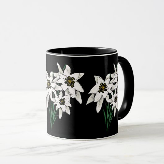 Edelweiss Blume Tasse (VorderseiteRechts)