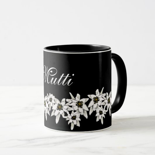 Edelweiss Blume Tasse (VorderseiteRechts)