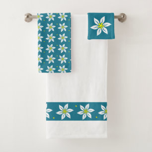 Edelweiss Blumen-Bad-Tuch-Set Badhandtuch Set