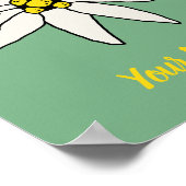 Edelweiss Chalet Blume Retro Huts Vintag Alm Poster (Ecke)