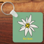 Edelweiss Chalet Blume Retro Huts Vintag Alm Schlüsselanhänger (Vorderseite)