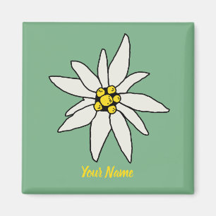 Edelweiß Chalet Blume Retro Hütten Vintage Alm Magnet