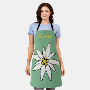 Edelweiß Chalet Blume Retro Hütten Vintage Alm Schürze