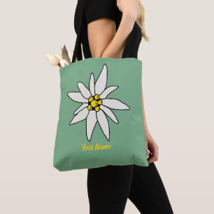 Edelweiß Chalet Blume Retro Hütten Vintage Alm Tasche