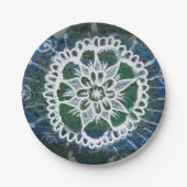 Edelweiss Custom Paper Tellers Blue Mandala Pappteller (Vorderseite)