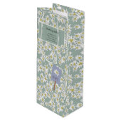 Edelweiss Elegante Rustikale Boutique Geschenktüte Für Weinflaschen (Vorderseite Schrägansicht)