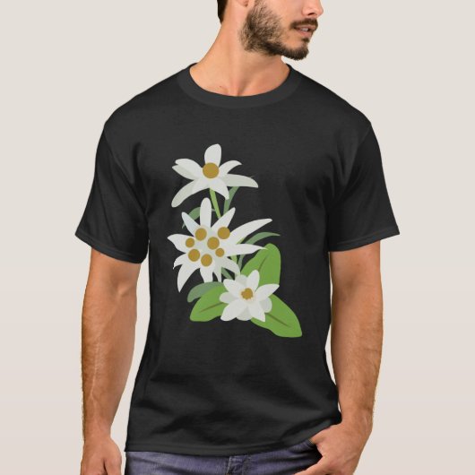 Edelweiss Flower Mountain Flowers Switzerland Aust T-Shirt (Vorderseite)