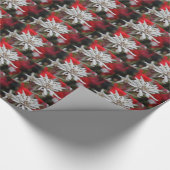 Edelweiss-gepoltes Muster Geschenkpapier (Ecke)
