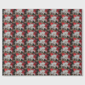 Edelweiss-gepoltes Muster Geschenkpapier (Flach)