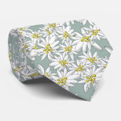Edelweiss Hand-Drawn Salzburg Alpine Swiss Alps Krawatte (Gerollt)