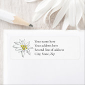 Edelweiss handGezeichnet einzigartige Rücksendeadr (Insitu)