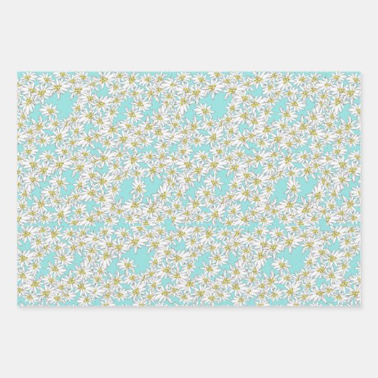 Edelweiss HandGezeichnet Musik Alpenflora Geschenkpapier Set (Vorderseite)