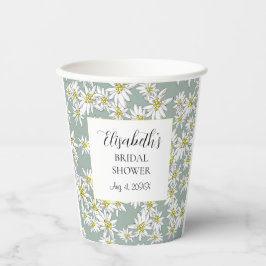 Edelweiss HandIllustrierte Personalisierte Wasserf Pappbecher