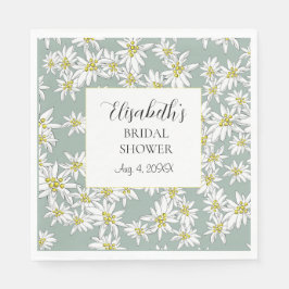 Edelweiss HandIllustrierte Personalisierte Wasserf Serviette