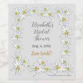 Edelweiss HandIllustriertes deutsches Brautparty Weinetikett (Einzelnes Label)