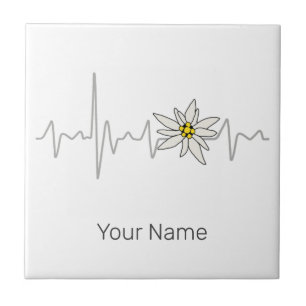 Edelweiss Heartbeat Oktoberfest Vintag Souvenir Fliese