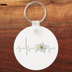 Edelweiss Heartbeat Oktoberfest Vintag Souvenir Schlüsselanhänger