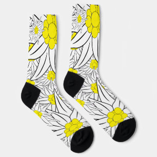 Edelweiss Muster Crew Socks Socken