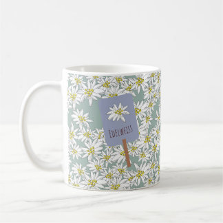 Edelweiss Niedlich Hand Illustriert den Klang der  Kaffeetasse