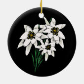 Edelweiss-Ornament Keramik Ornament (Hinten)