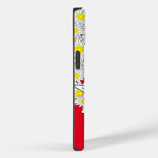 Edelweiss personalisiertes rotes Gehäuse Case-Mate iPhone Hülle (Rückseite / Rechts)