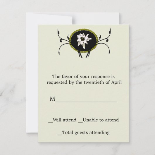 Edelweiss RSVP Card Karte (Vorderseite)
