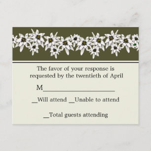 Edelweiss RSVP Card Karte