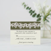 Edelweiss RSVP Card Karte (Stehend Vorderseite)