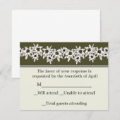 Edelweiss RSVP Card Karte (Vorne/Hinten)