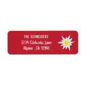 Edelweiss | Rücksendeadressen-Aufkleber der alpine (Vorne)