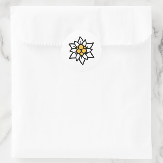 Edelweiss Runder Aufkleber (Tasche)