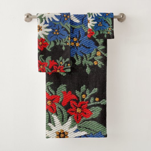 Edelweiss Schweizer alpine Blume Badhandtuch Set (Insitu)