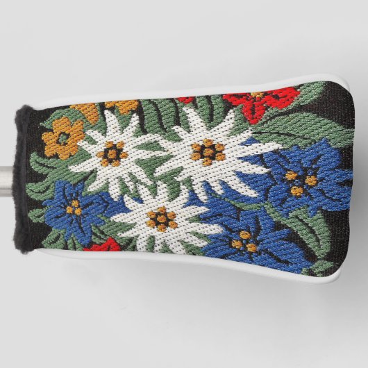 Edelweiss Schweizer alpine Blume Golf Headcover (Vorderseite)
