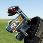 Edelweiss Schweizer alpine Blume Golf Headcover (In Situ)