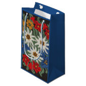 Edelweiss Schweizer alpine Blume Kleine Geschenktüte (Vorderseite Schrägansicht)