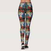 Edelweiss Schweizer alpine Blume Leggings (Rückseite)