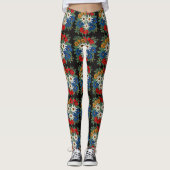 Edelweiss Schweizer alpine Blume Leggings (Vorderseite)